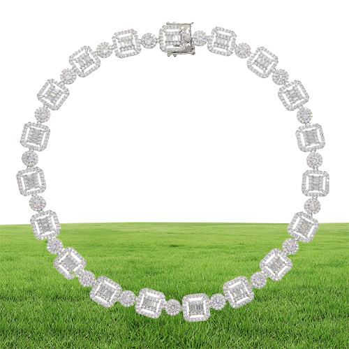 Nieuwe Ketting 5A Zirconia Geometrische Ronde Vierkante Kralen Link Chain Punk Stijlen Jongen Choker Kettingen voor Vrouwen Mannen Hip hop Jewe7257401