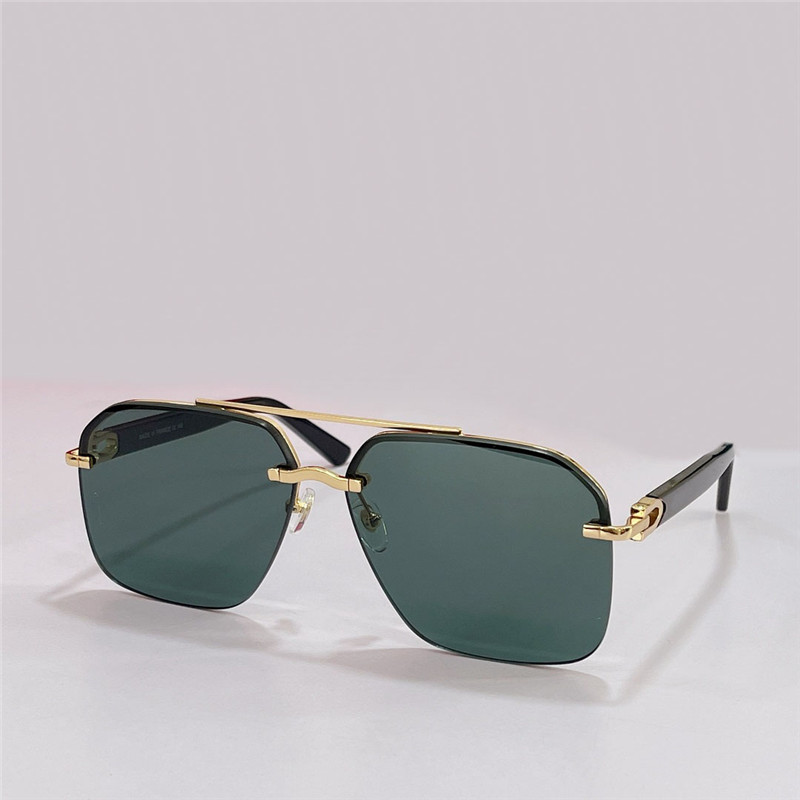 Verkoop van fashion design zonnebrillen 0276S metaal Semi-randloos Onregelmatige randloze lens Eenvoudige en veelzijdige stijl topkwaliteit zomer buiten uv40
