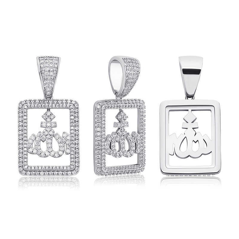 Nieuwe Allah hanger gepersonaliseerde ketting Volledig kubieke zirkoon echte roségoud electroplating hiphop accessoires iced edelsteen Gold Australia sieraden voor mannen vrouwen