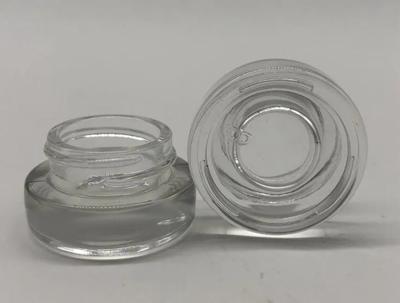 500 x 3 g Flasche Traval, kleines Creme-Make-up-Glas mit Aluminiumdeckel, weißes PE-Pad, 3 ml, 1/10 Unzen, Kosmetikverpackung, Glas