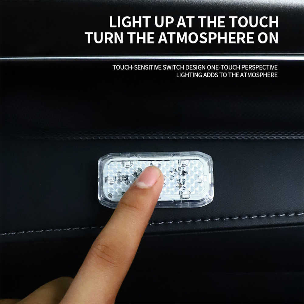 1 stücke Auto LED Touch Lichter USB Innenbeleuchtung Drahtlose Dachdecke Leselampen für Tür Fuß Kofferraum Aufbewahrungsbox