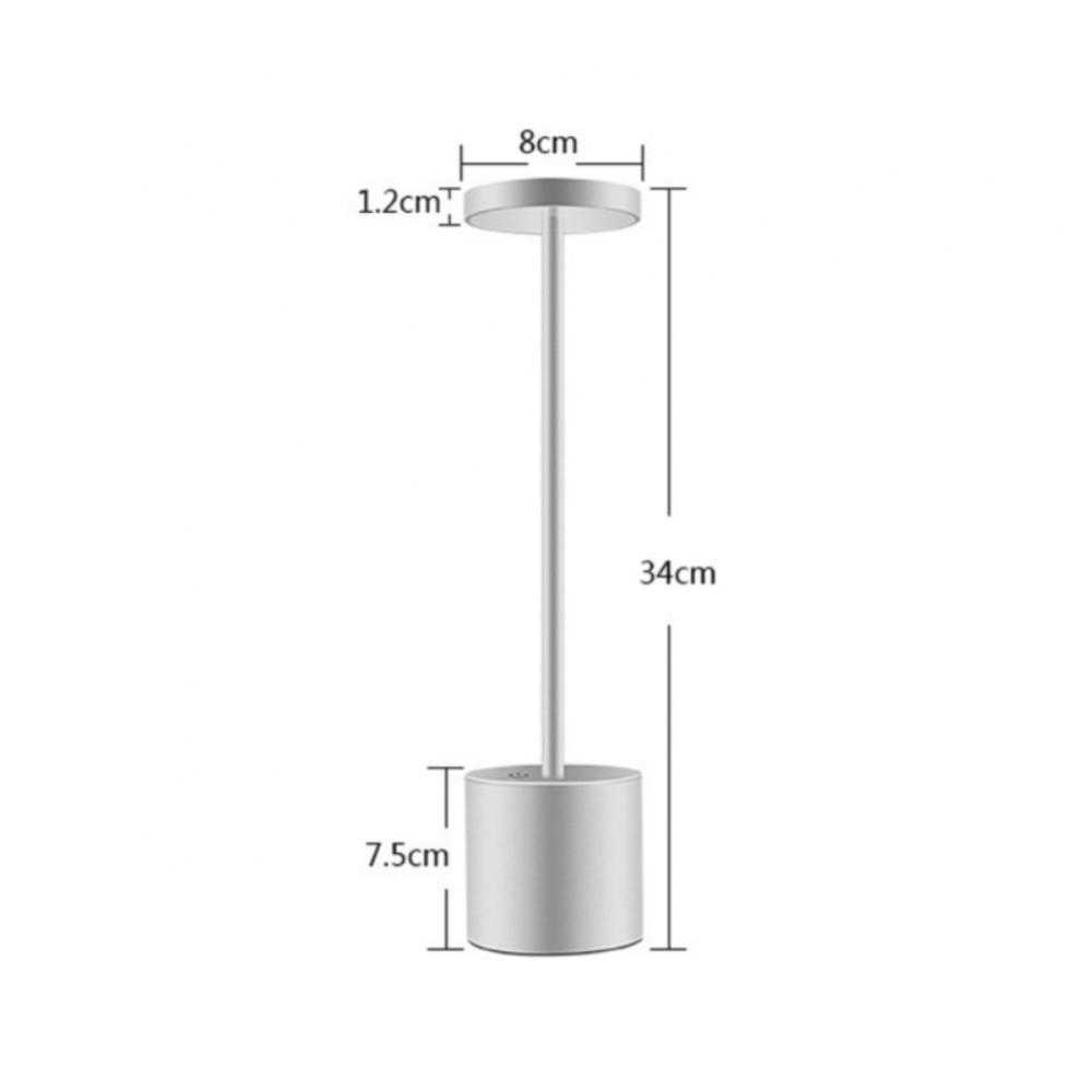 LED Aluminum Alloy Waterproof Rechargeable Desk Lamp Touch Dimming Metal Table Lamps For Bar Living Room Reading Camping Light AA230421