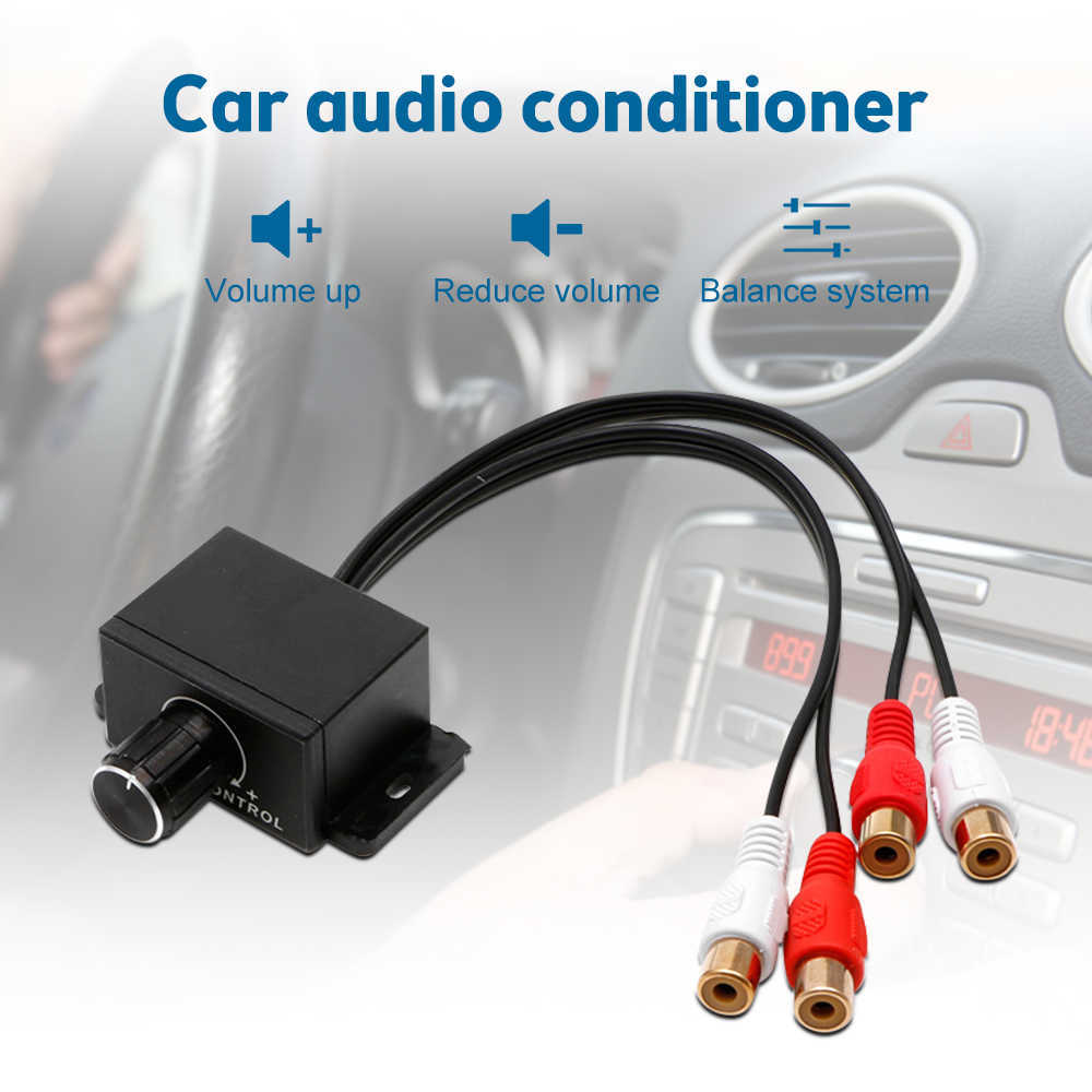 Ajuste de volume de carros amplificador AUTO AUTO LESS MONTO AUDIO REMOTO Universal RCA Nível Acessórios Volume Controlador de volume Baixa de baixo portátil