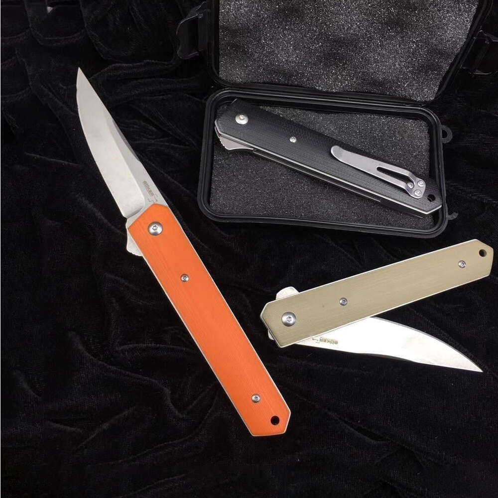 Boker Coltello tascabile pieghevole con cuscinetto a sfera Strumento tattico Militare Edc Mini caccia campeggio di sopravvivenza all'aperto