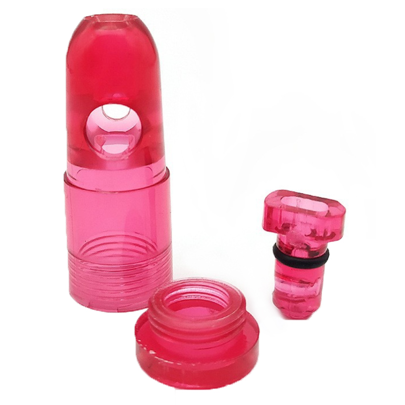 Snuff Snorter all'ingrosso Bullet Smoking Bottle Case Contenitori Tubi Kit Portable Sniff Pocket Durevole acrilico Snuffer Mix Color Snort Saver Accessori il fumo