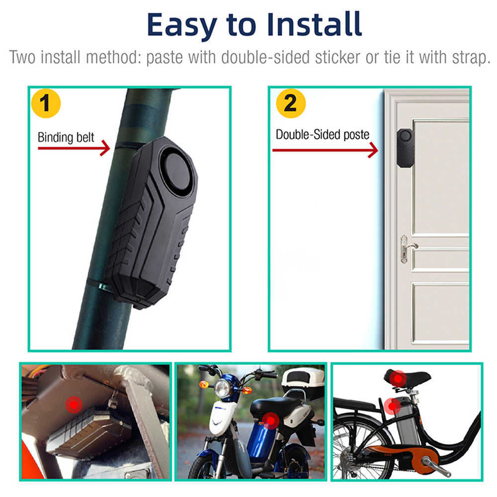 Anti-diefstal Apparaat Bike Motorfiets Motorfiets Elektrische auto Voertuigbeveiliging Anti Lost Herinnering Villing WAARSCHUWING Remote Regeling Alarmsensor