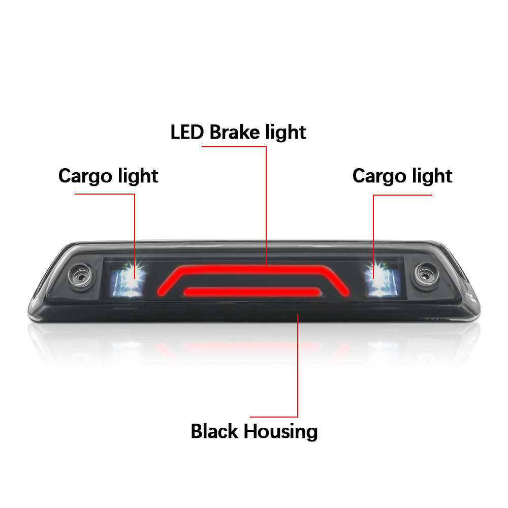 新しいLED 3番目の3番目のブレーキライトリアリバースカーゴランプ2009-2014 Ford F-150 US High Mounted Stop Lampアセンブリ