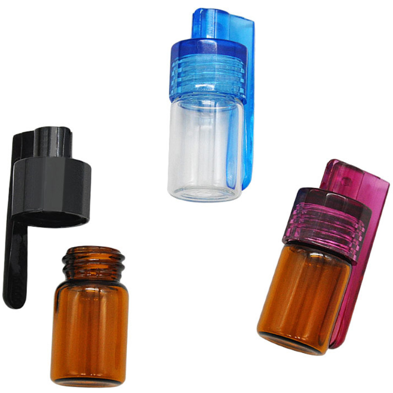 Bouteille d'huile de tabac à priser en plastique, tuyaux de fumée, étui à pilules, conteneurs, Kit de reniflage portable, poche de reniflage durable, mélange de couleurs, snort 2 en 1, économiseur de fumée, accessoires