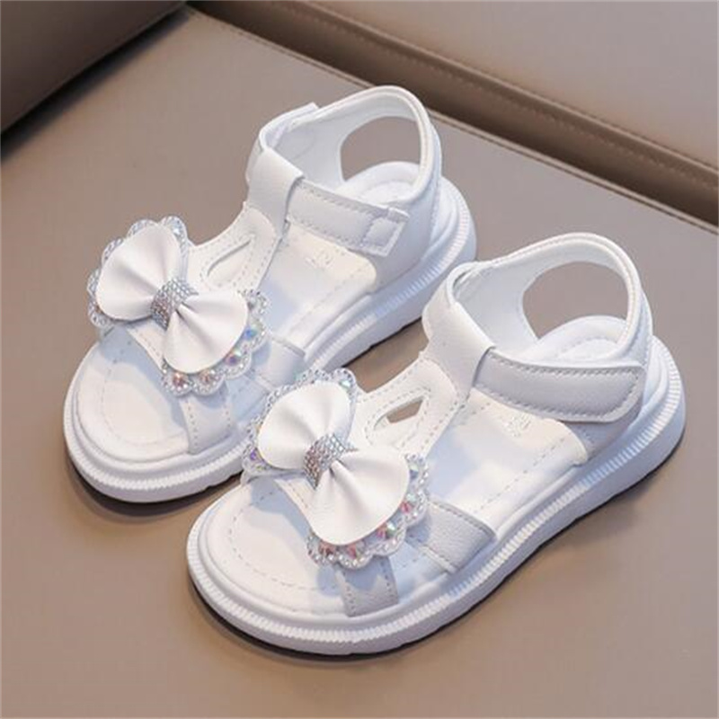 Classic Girls Sandals Summer Bowknot Children's Princess Sandal Soft Sole kids Shoe Casual Sneakers Toddler Infant Beach Slippe