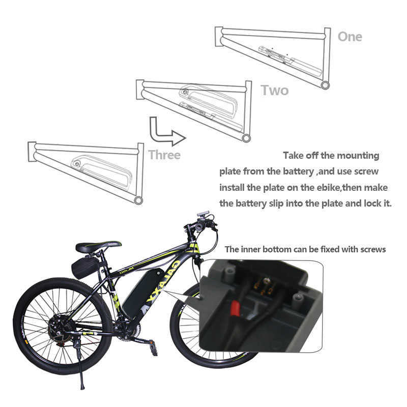 Batterie au Lithium 48V 17Ah EBike Hailong modèle 1 Panasonic 32D 18650 cellules pour Kit moteur 1000W 1500W Ebike