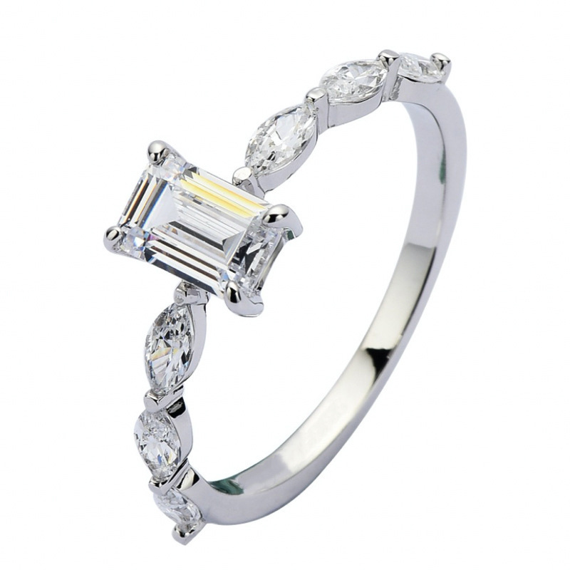 Bague romantique en diamant 100% en argent sterling 925 véritable, bague de mariage pour femmes, promesse de fiançailles, bijoux cadeau
