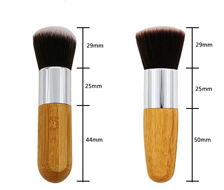 Professional Bamboo Foundation Brush Powder Concealer Blush Liquid Foundation Blush Angled Flat Top Base Liquid Cosmetics New LX036