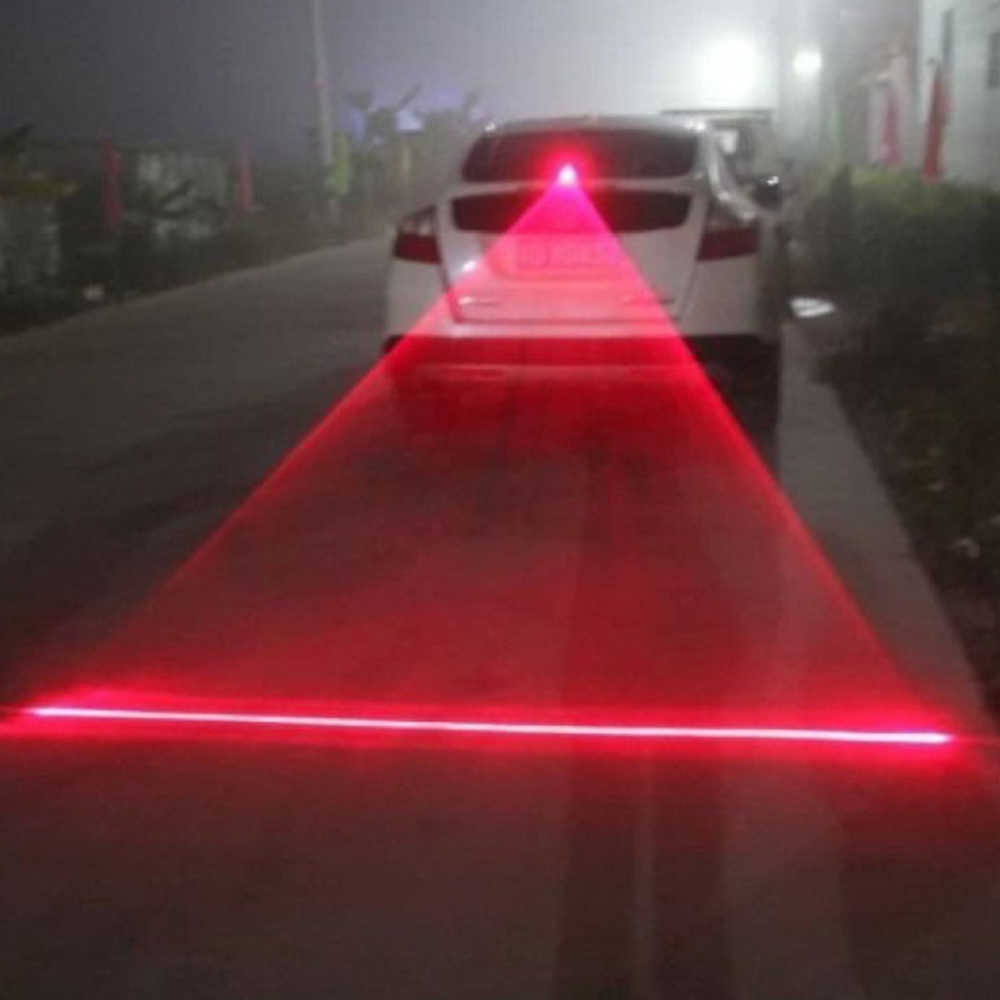 Car LED laser nevoeiro leve motocicleta lâmpada traseira veículo anti-colisão luz traseira de alerta lâmpada de estacionamento automático Luz de freio de estacionamento