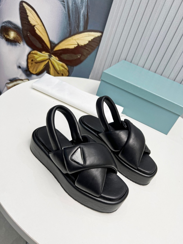 Fashion Milano Sandals High Heels Summer Casual women flip flops lady shoes Flat Ladies loafer Genuine Patent Leather slippers Designer luxury SIZE 35-41