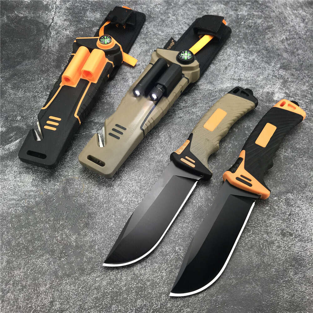 GB Fixed Blade Survival Knife Bear Grylls Ultimate 7Cr13 Rubbergreep Outdoor Hunting Camping Combat Knives Militair gereedschap
