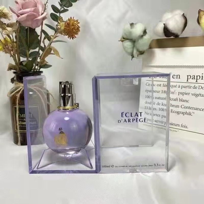 女性香水100ml PeonyEDP Musk Fragrance Spray PurpleGlassボトル送料無料