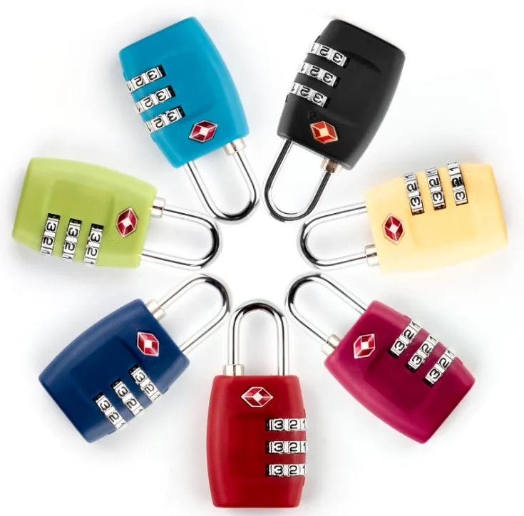 Nieuwe TSA 3 -cijfercodecombinatie Lock Resettable Customs Locks Travel Locks Bagage Bagage Hangslotkoffer High Security