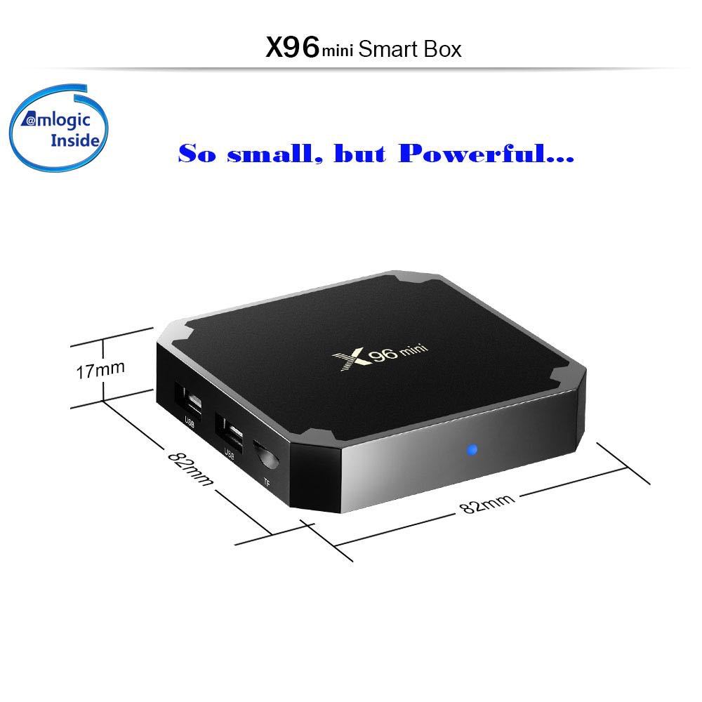 Smart TV Box X96 Mini Android 9.0 Amlogic S905W Quad core avec WIFI 2.4 GHz 1G + 8G/2 + 16G lecteur multimédia prise ue US UK AU