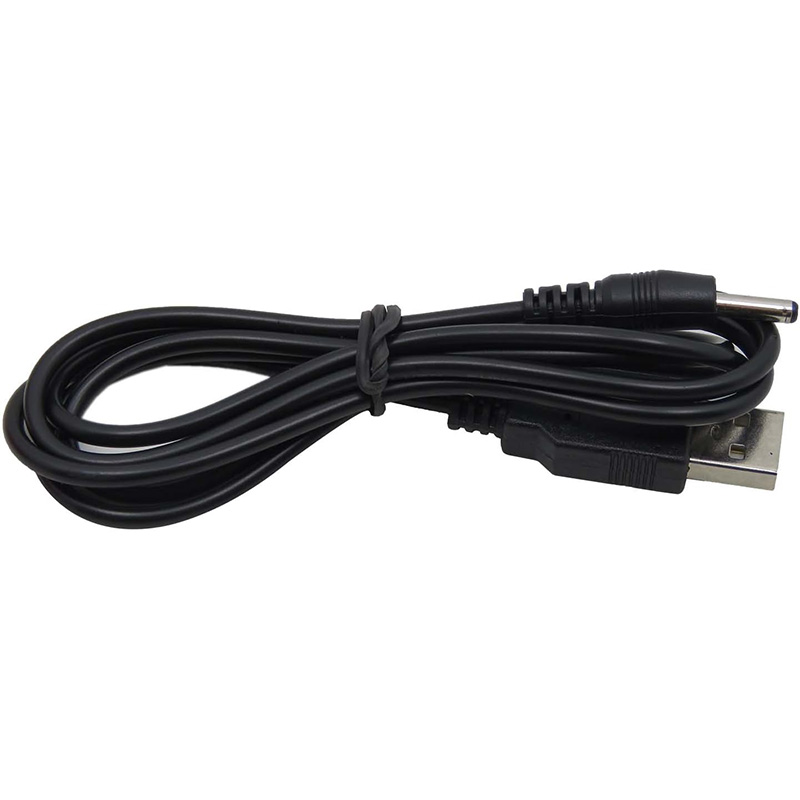 Blanc Noir 1 m 5 V DC Cordon d'alimentation USB vers DC 3,5 mm x 1,35 mm Barrel Jack Adaptateur Connecteur Câble de charge Prise à angle droit de haute qualité FAST SHIP