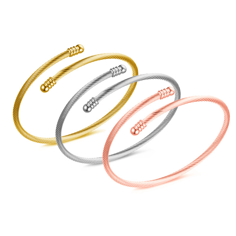 Vendita calda Gioielli in acciaio inossidabile Filo Bracciale con nodo Bracciale Braccialetti color oro Braccialetti uomo Donna Bracciale aperto infinito