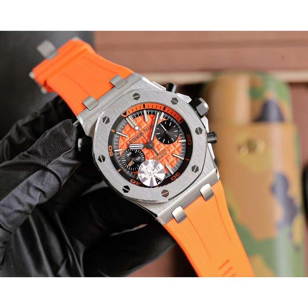 watch High quality aps luxury mens watches ap watch fruit royal oak chronograph menwatch UQ1E orologio automatic mechanical supercolen cal3124 rubber strap uhr mon