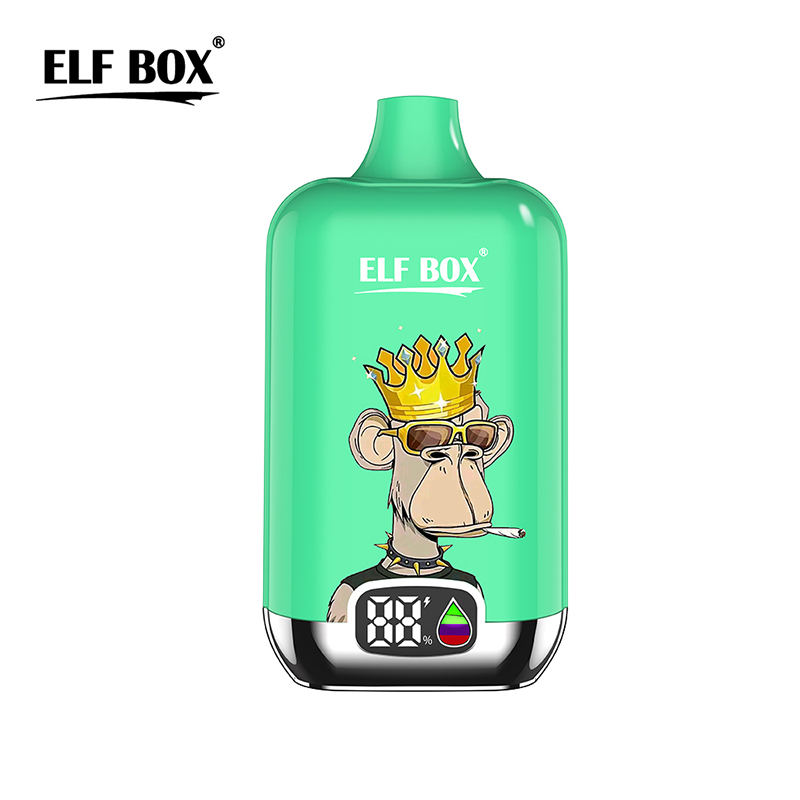 Authentique Puff 12K Elf Box Digital 12000 Puffs Cigarettes électroniques jetables 0% 2% 3% 5% Vaporisateurs rechargeables à bobine de maille 25 ml Pod pré-rempli 12 saveurs