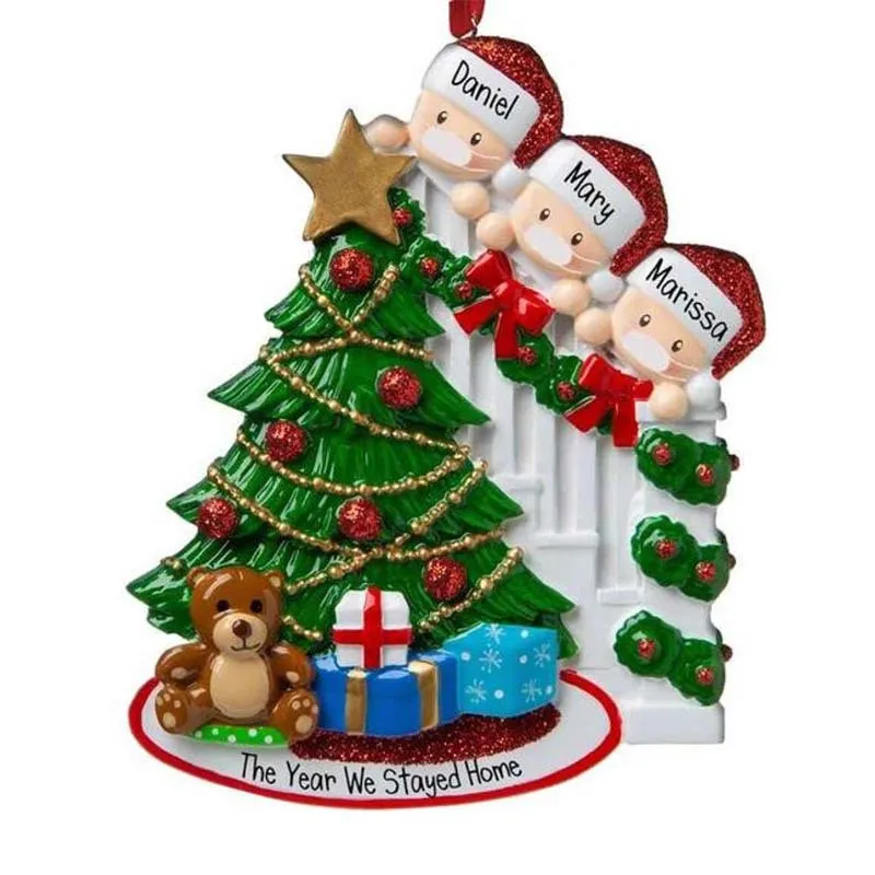 Kerstmisdiy Naam ornament 2023 DIY Naam zegene kerstcadeaus wenst aan familie vrienden PVC hangerse decoratie