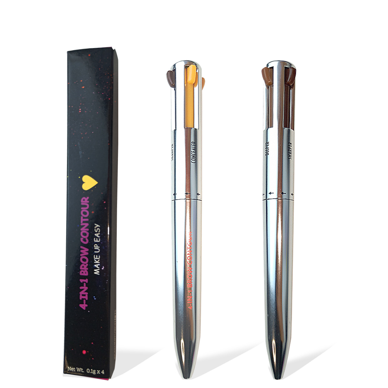 Nouveau stylo de maquillage multifonctionnel Eye Liner sourcils Liner lèvres Liner surligneur 4-en-1 Portable produit de beauté maquillage crayon à sourcils