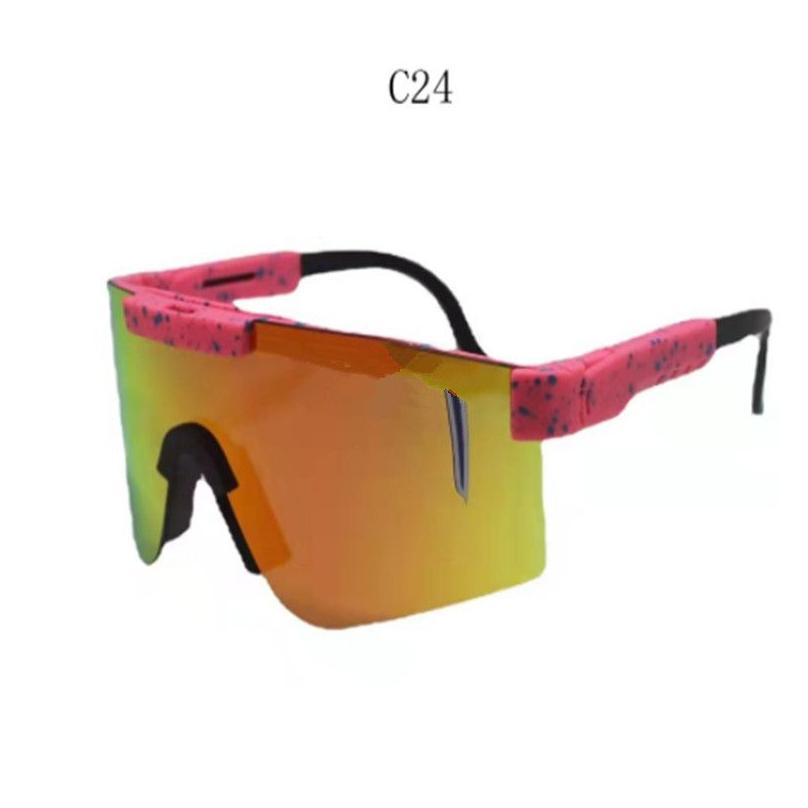 2024 Outdoor Eyewear Cycling Glasses Double Wides Rose Red Sunglasses Wide Polarized Mirrored Lens Tr90 Frame Uv400 Protection Wih Case 202 Dhs2N XKVK