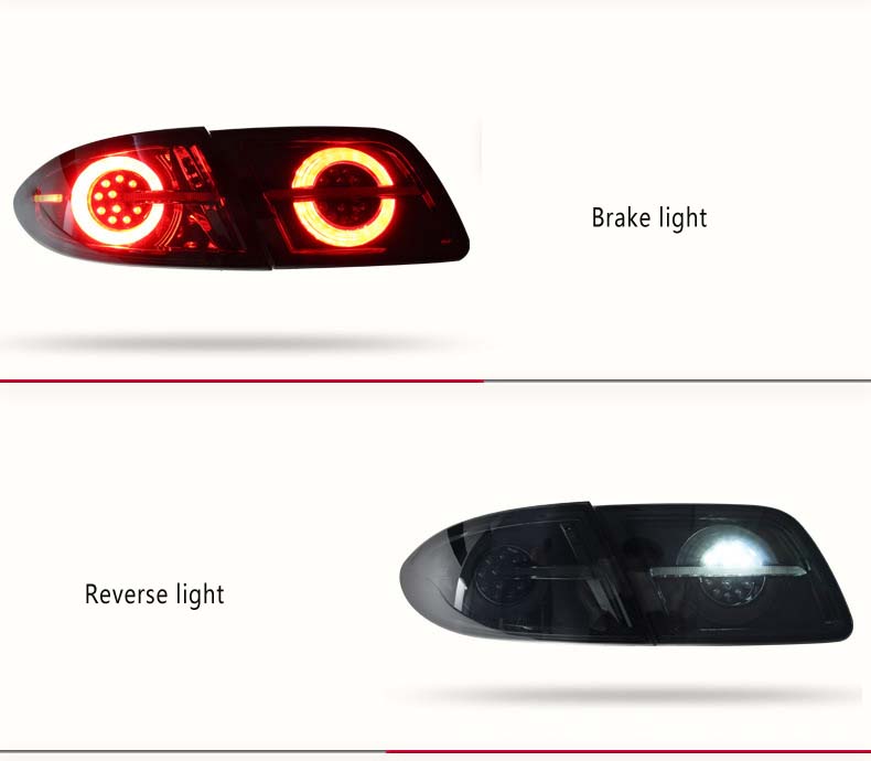 For Mazda 6 03-15 Rear Lamp LED Tail Light Assembly Dynamic Streamer Turn Signal Brake Reverse Parking Running Fog Lights Taillight