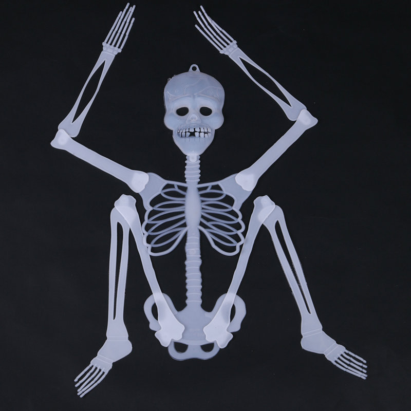 Jul Halloween skelettdekoration Rekvisita Simulerade mänskliga kroppsplastskelett skelett Ghost House Decoration Skeleton Head 231T