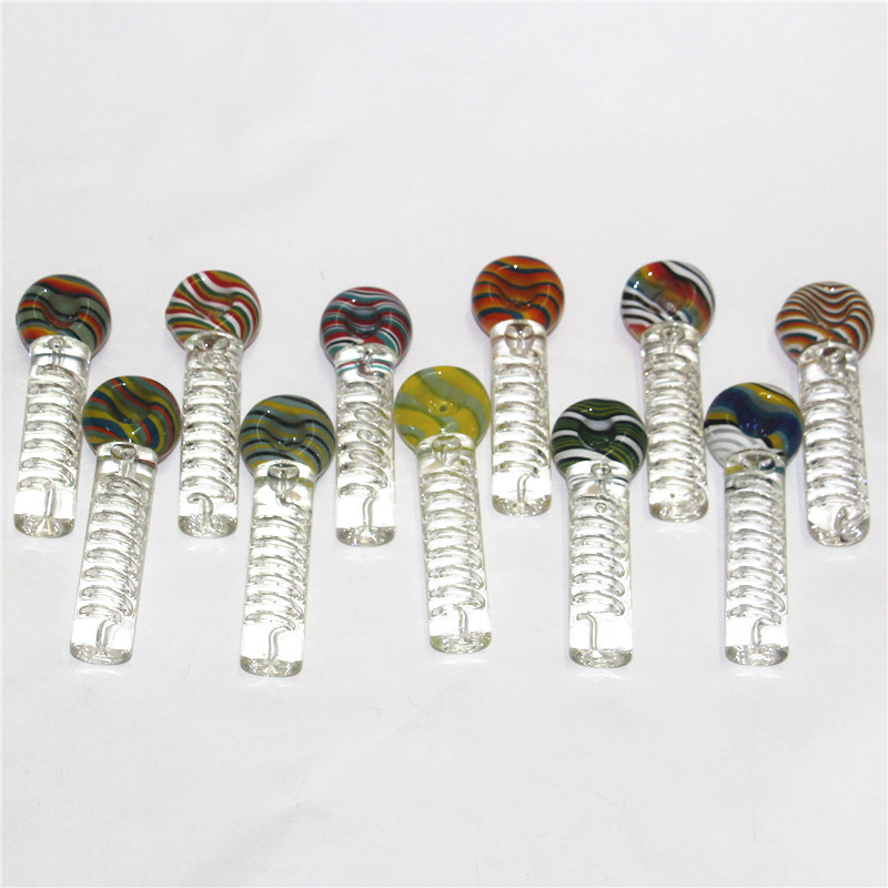 Glicerina Glass Smoking Hand Tubs 100g Beautiful Bongo Bong Acessórios de tabaco Dab Rig Rig Art Burner Spone