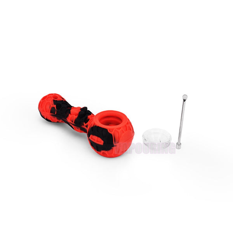 Nuovo stile Tubi in silicone colorato Stile vespa Mano portatile Erba Tabacco Impianti petroliferi Custodia Stash Punta Cucchiaio di paglia Vetro Singlehole Filtro Ciotola Portasigaretta Fumare DHL