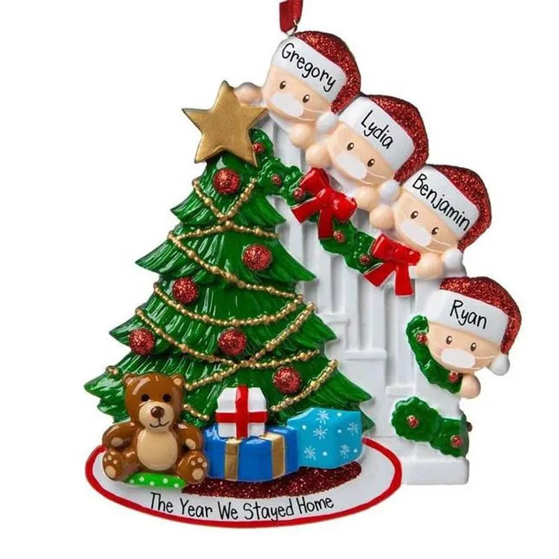 Kerstmisdiy Naam ornament 2023 DIY Naam zegene kerstcadeaus wenst aan familie vrienden PVC hangerse decoratie