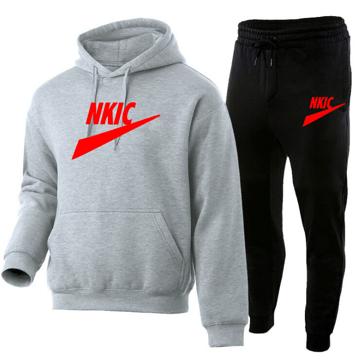 Moda męskie zestawy dresowe nowe mężczyzn drukuj spodnie z kapturem garnitur Suible Sportswear Sets Mężczyzna plus rozmiar