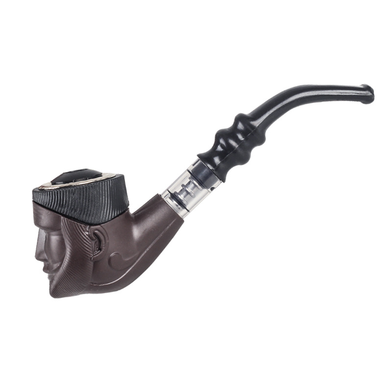 Smoking Pipes Dual purpose resin filter pipe for human head portrait