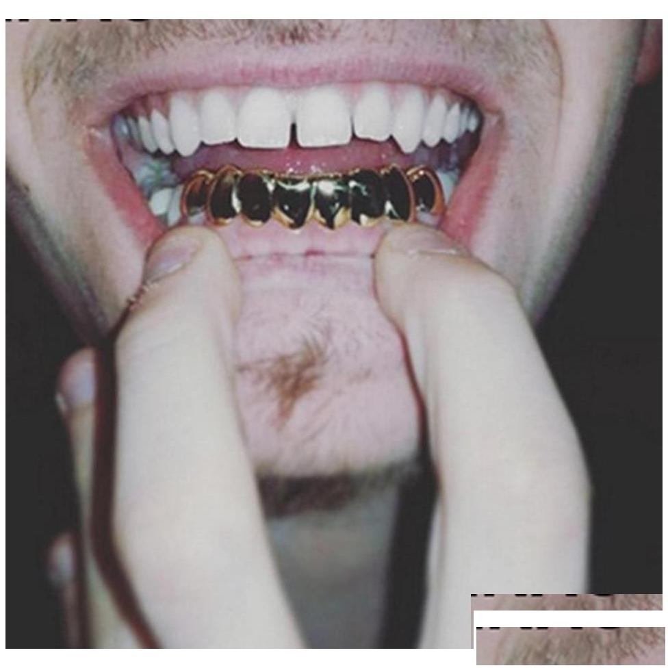 Grillz, Dental Grills Grillz Dental Grills 18K Gold Teeth Braces Punk Hip Hop Mticolor Diamond Custom Bottom Mouth Fang Tooth Cap Va D Dhnoi