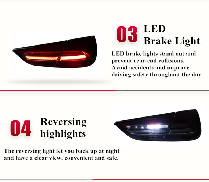 Feu antibrouillard de frein de conduite arrière, clignotant dynamique automatique, feu arrière pour Maserati Quattroporte 2013 – 2017 LED