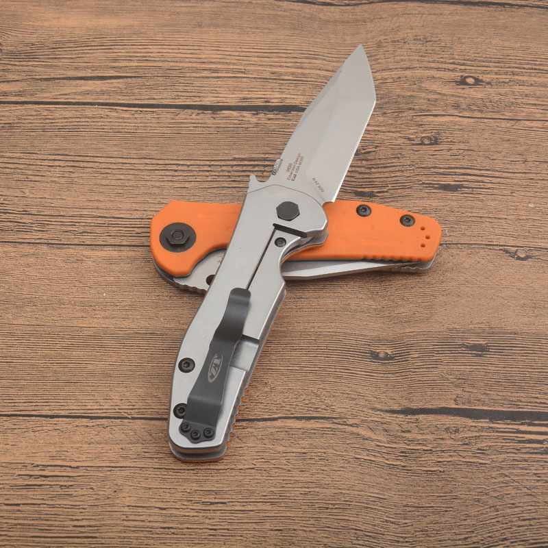 0620 Cuchillo plegable de supervivencia D2 Tanto Point Stone Wash Blade Senderismo al aire libre Camping EDC Navajas de bolsillo con caja al por menor