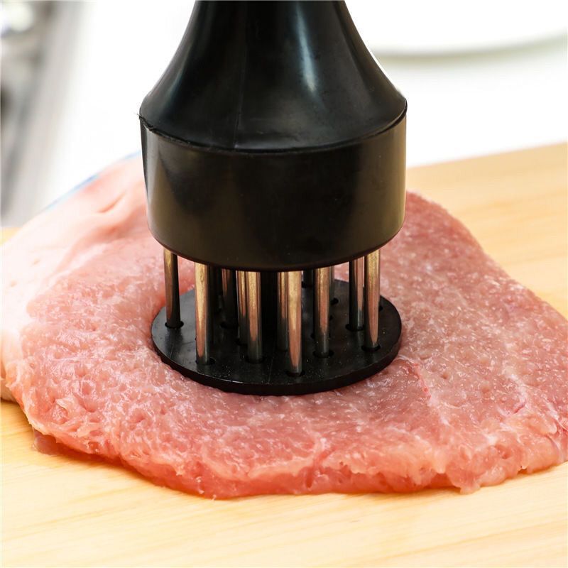 Aiguille à viande tendre en acier inoxydable, 16 aiguilles, Gadgets de cuisine Q766, Steak, côtelette de porc, ample et rapide