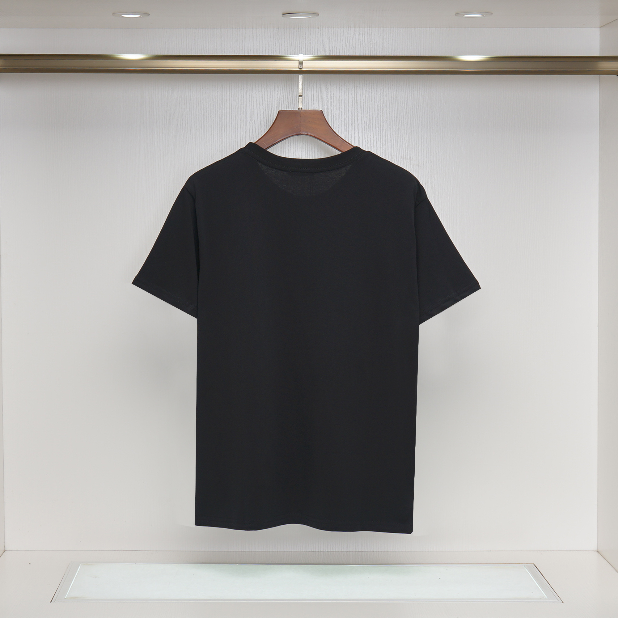 T-shirt da uomo in cotone nuovo bianco nero stampato lettere estate casual manica corta allentata nuovo miglior colore02