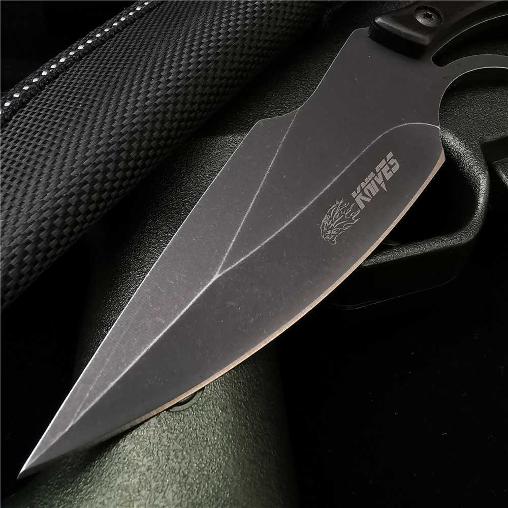 Noża polowań na kemping 21 cm 8 '' 58HRC Rurka stałe noże kieszonkowe noża do przeżycia na zewnątrz stałe noże