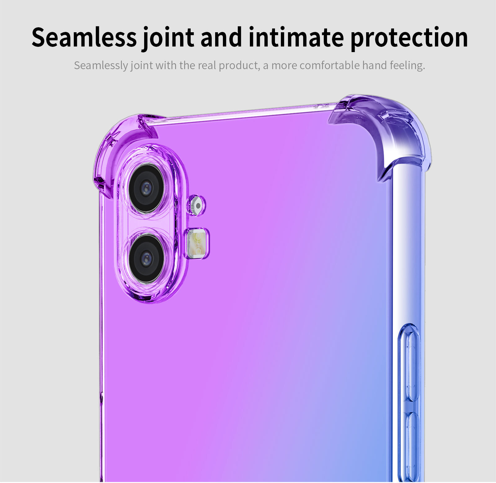 Parachoques de Color degradado a prueba de golpes de 1,5 MM, funda suave de Tpu con cambio de Color degradado para Nothing Phone 2 1, funda protectora de lujo