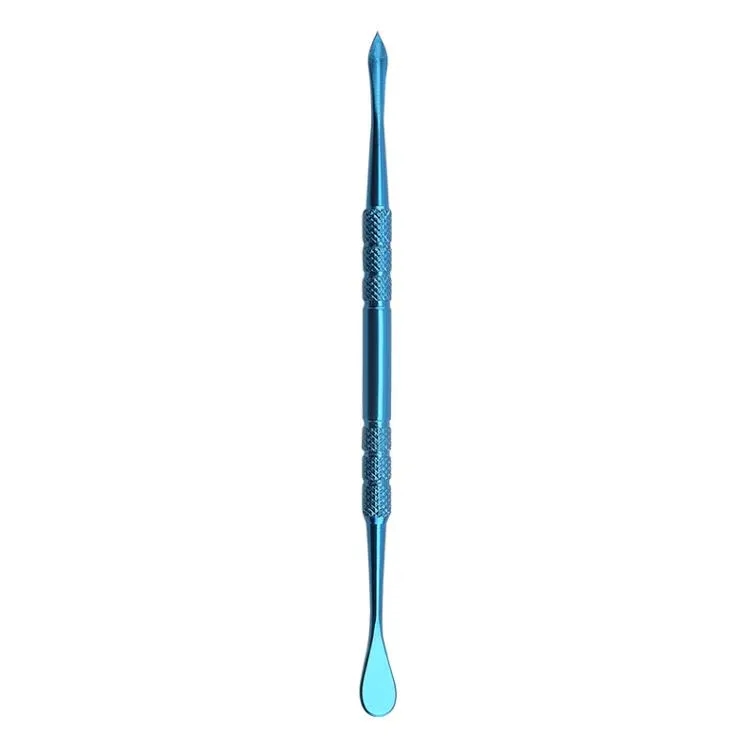 Arc-en-ciel argent Dab Tool long dabber outil métal simple fumée pour cire herbe sèche