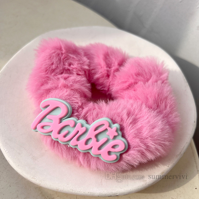 Girls Barbie Plush Hair Associory Kids Candy Letter Crown Consique Garmy Asestine Scrunchie Women All-Matching Hairbands Z5319