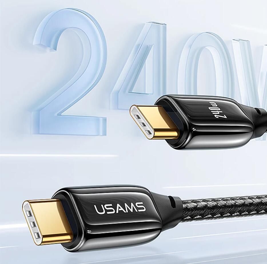 USAMS offre spéciale 240W Type C à Type C PD 240w charge rapide 1.2m 2m câble de données pour smartphone 15 samsung