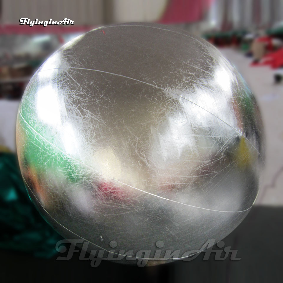 Boule gonflable brillante suspendue de luxe, sphère suspendue, ballon d'ornement gonflable pour la décoration de fête