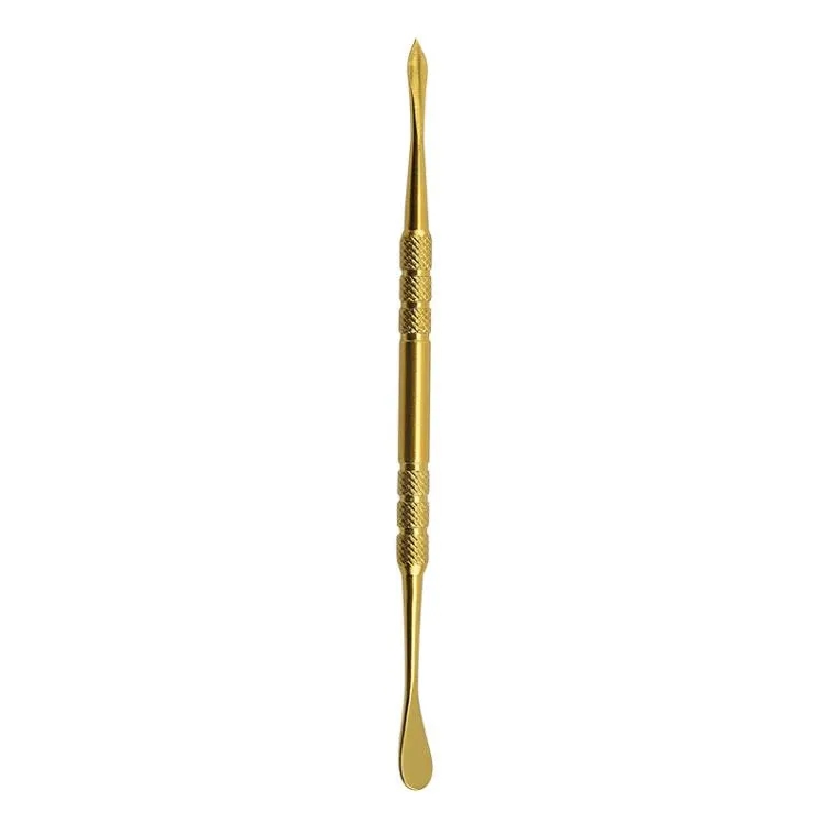 Arc-en-ciel argent Dab Tool long dabber outil métal simple fumée pour cire herbe sèche