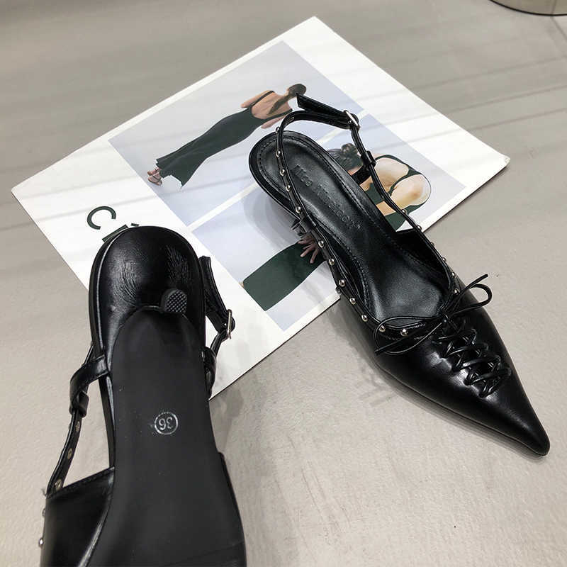 Обувь обувь Женские туфли женская обувь Тонкие высокие каблуки 2023 Летняя весна Новая в модной вечеринке.