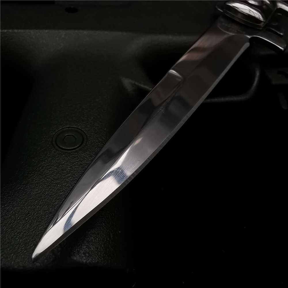 Camping Hunting Knives 225mm 9" 58hrc Folding Knife Pocket Knife 8cr18mov Stainless Steel Alligator Steel Cable Survival Outdoor Camping Knife